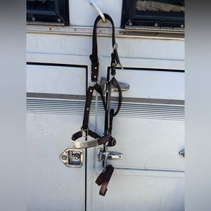 Horse sized silver showmanship halter